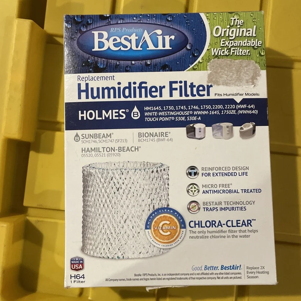 Best Air H64 Replacement Humidifier Expandable Wick Filter Fits Many Models NIB!
